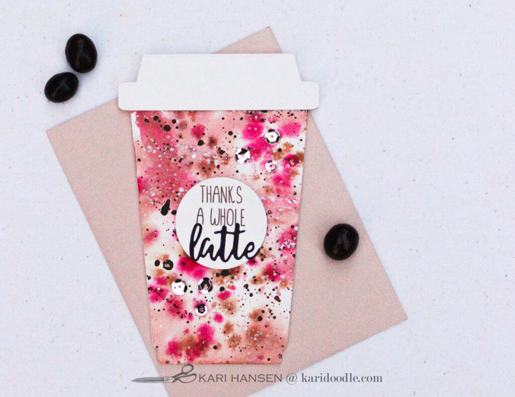 coffee-cup shaped watercolor cards